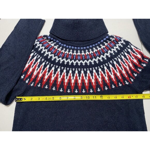 Tommy Hilfiger Women Small Fair Isle Turtleneck Sweater Multicolor - Picture 6 of 9